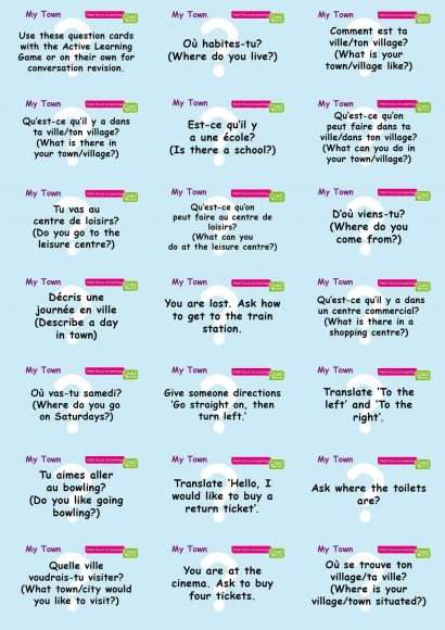 Common Entrance KS3 French Revision Flashcards