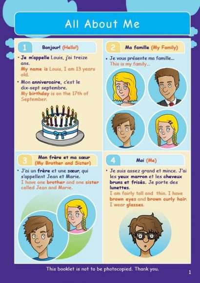 CE/KS3 French: All About Me