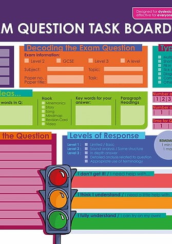 Exam Question Task Board by Dr Susie Nyman